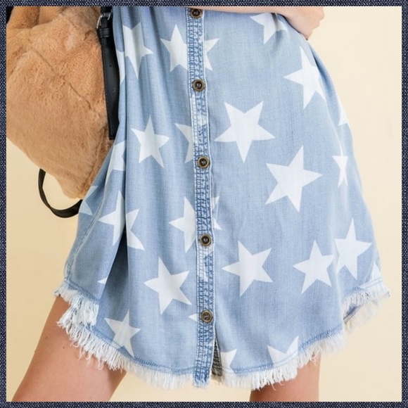 RESTOCKED Easel Lightweight Distressed Denim Shirt Dress - Slightly darker shade - Picture 8 of 15